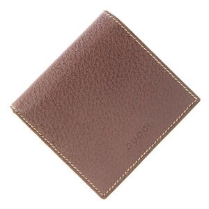 Gucci Bi-fold Wallet 034 1408 Dark Brown Leather Compact Folding Men's GUCCI